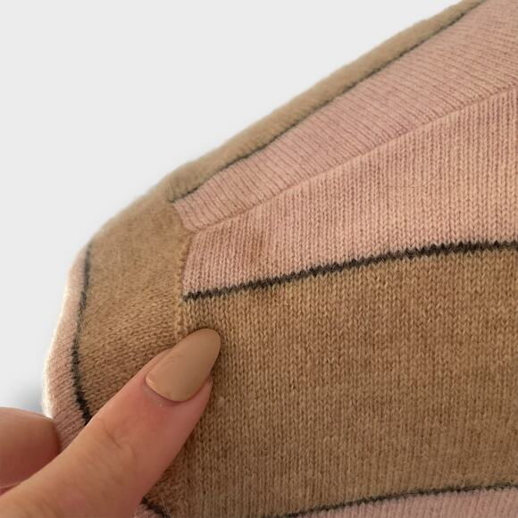 Brunello Cucinelli 100% Cashmere Striped Rugby Cardigan Sweater Size Small - Picture 8 of 12